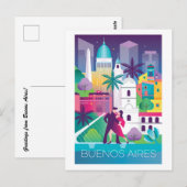 Briefkaart van Buenos Aires (Voorkant / Achterkant)