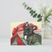Briefkaart van Bulldog Dog Art (Staand voorkant)
