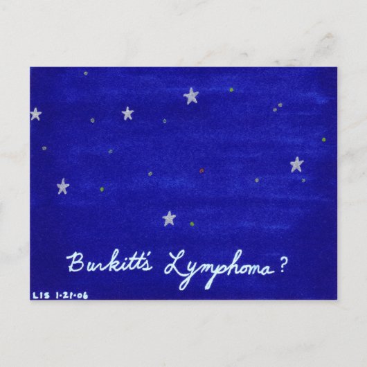 Briefkaart van Burkitt's Lymfoom (Voorkant)