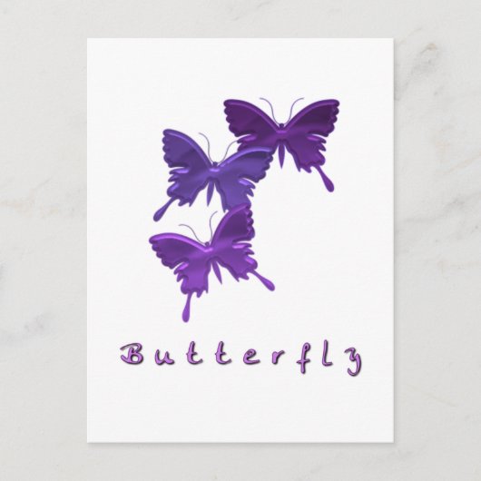 Briefkaart van Butterfly Trio (Voorkant)