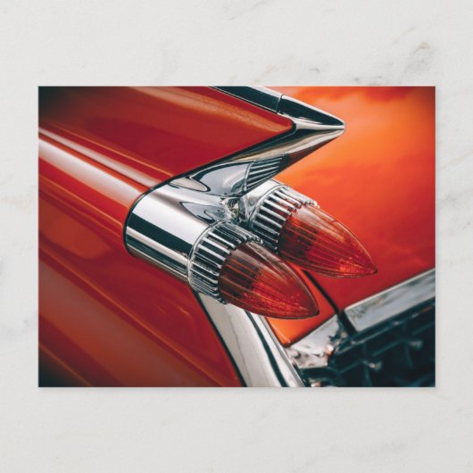 Briefkaart van Cadillac Tail Fin en Taillight (Voorkant)