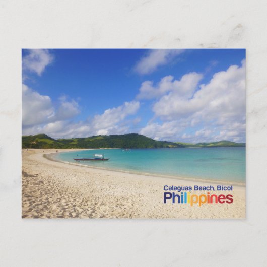 Briefkaart van Calaguas Beach Bicol Filipijnen (Voorkant)