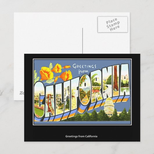  Briefkaart van Californië (Voorkant / Achterkant)