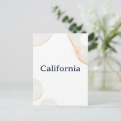 Briefkaart van Californië - Bold Centered Typograp (Staand voorkant)