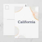 Briefkaart van Californië - Bold Centered Typograp (Voorkant / Achterkant)