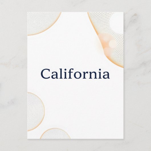 Briefkaart van Californië - Bold Centered Typograp (Voorkant)