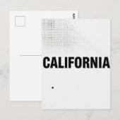 Briefkaart van Californië - Bold Centered Typograp (Voorkant / Achterkant)