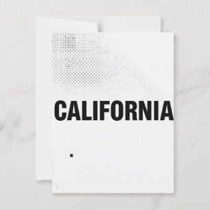 Briefkaart van Californië - Bold Centered Typograp
