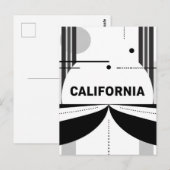 Briefkaart van Californië - Bold Centered Typograp (Voorkant / Achterkant)