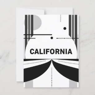 Briefkaart van Californië - Bold Centered Typograp