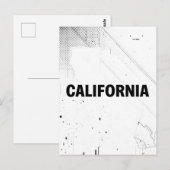 Briefkaart van Californië - Bold Centered Typograp (Voorkant / Achterkant)