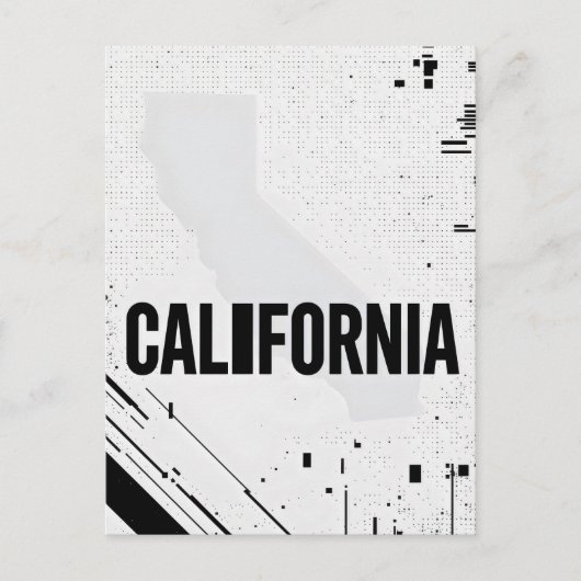 Briefkaart van Californië - Bold Centered Typograp (Voorkant)