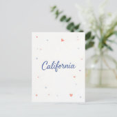 Briefkaart van Californië - Bold Centered Typograp (Staand voorkant)