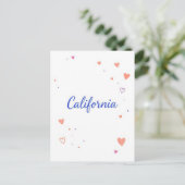 Briefkaart van Californië - Bold Centered Typograp (Staand voorkant)