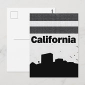 Briefkaart van Californië - Bold Centered Typograp (Voorkant / Achterkant)