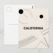 Briefkaart van Californië - Bold Centered Typograp (Voorkant / Achterkant)