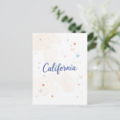Briefkaart van Californië - Bold Centered Typograp (Staand voorkant)