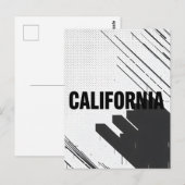 Briefkaart van Californië - Bold Centered Typograp (Voorkant / Achterkant)