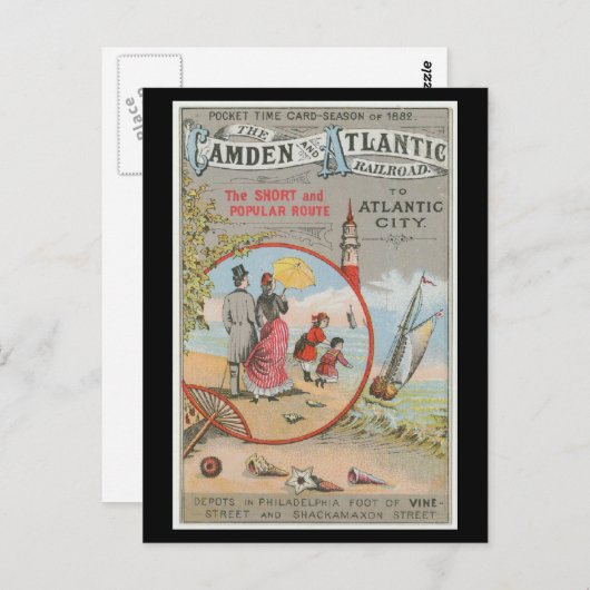 Briefkaart van Camden en Atlantic Railroad (Voorkant / Achterkant)