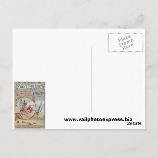 Briefkaart van Camden en Atlantic Railroad (Achterkant)