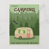 Briefkaart van Camping Vintage Travel Poster (Voorkant)