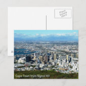 Briefkaart van Cape Town van de Heuvel van het (Voorkant / Achterkant)