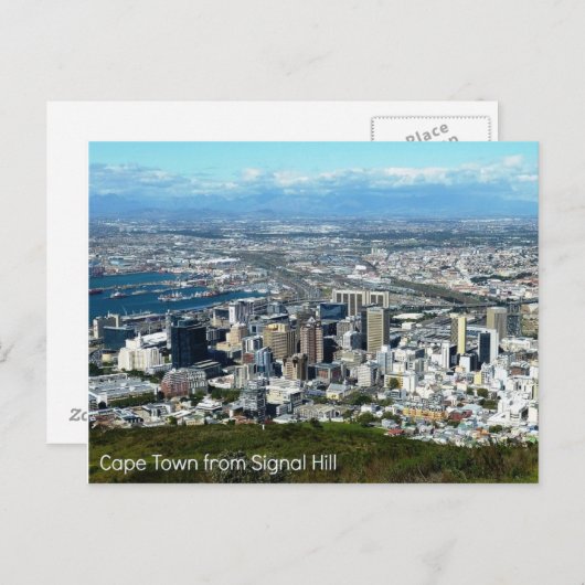 Briefkaart van Cape Town van de Heuvel van het (Voorkant / Achterkant)