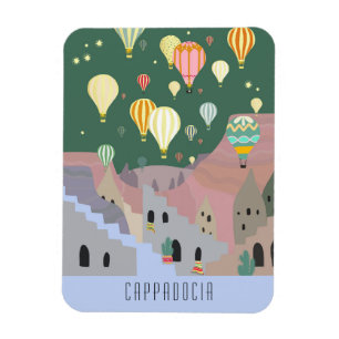 Briefkaart van Cappadocia   Kapadokya Balloon Drea Magneet