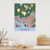 Briefkaart van Cappadocia | Kapadokya Balloon Drea Poster (Keuken)