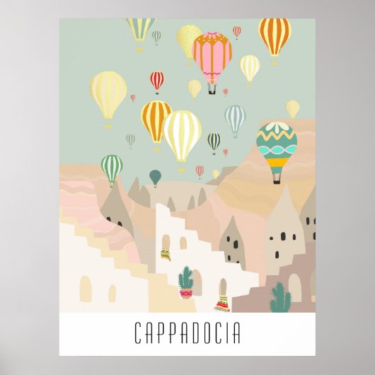 Briefkaart van Cappadocia | Kapadokya Balloon Poster (Voorkant)