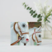 Briefkaart van Carrouselpaarden (Staand voorkant)