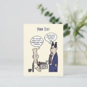 Briefkaart van Cartoon (Staand voorkant)