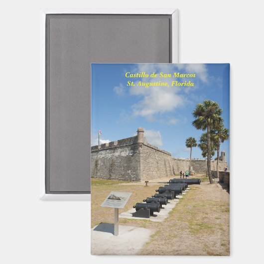 briefkaart van Castillo de San Marcos Magneet (Voorkant / Achterkant)
