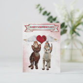 BRIEFKAART VAN CATS EN FEATHERS VALENTIJNS (Staand voorkant)