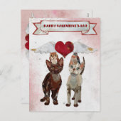 BRIEFKAART VAN CATS EN FEATHERS VALENTIJNS (Voorkant / Achterkant)