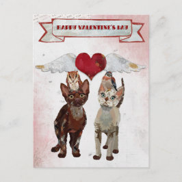 BRIEFKAART VAN CATS EN FEATHERS VALENTIJNS