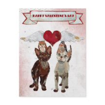 BRIEFKAART VAN CATS EN FEATHERS VALENTIJNS