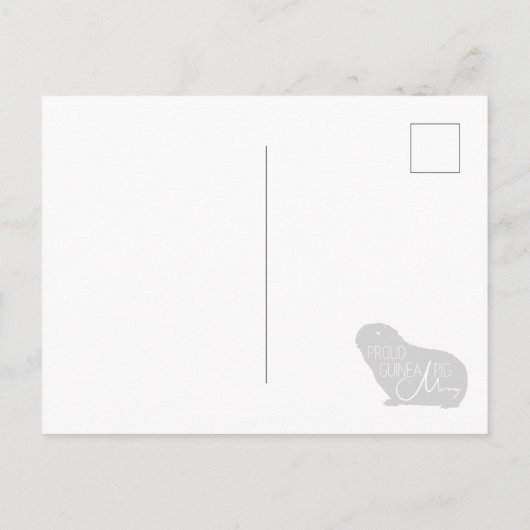 Briefkaart van cavia's (Achterkant)