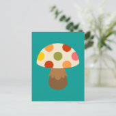 Briefkaart van champignons met een hoge kleur (Staand voorkant)