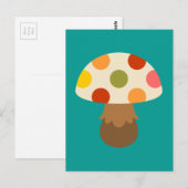 Briefkaart van champignons met een hoge kleur (Voorkant / Achterkant)