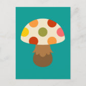Briefkaart van champignons met een hoge kleur (Voorkant)