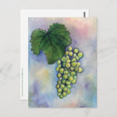 Briefkaart van Chardonnay Wine Grapes (Voorkant / Achterkant)