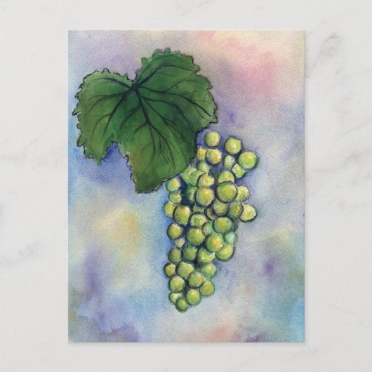Briefkaart van Chardonnay Wine Grapes (Voorkant)