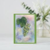 Briefkaart van Chardonnay Wine Grapes (Staand voorkant)