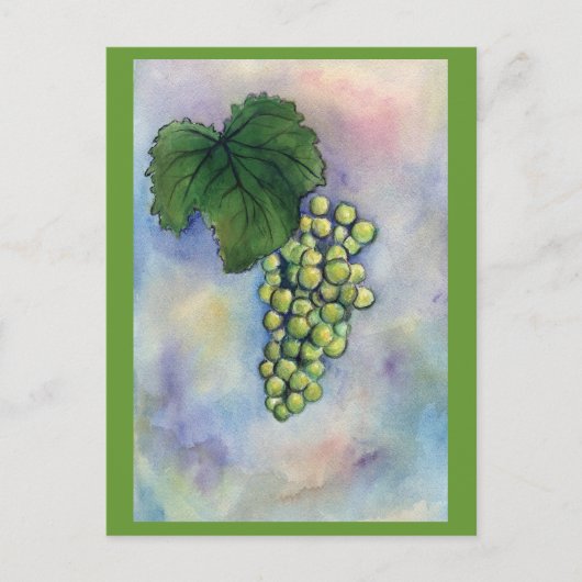 Briefkaart van Chardonnay Wine Grapes (Voorkant)