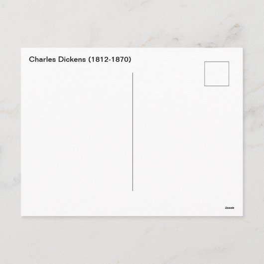 Briefkaart van Charles Dickens (Achterkant)