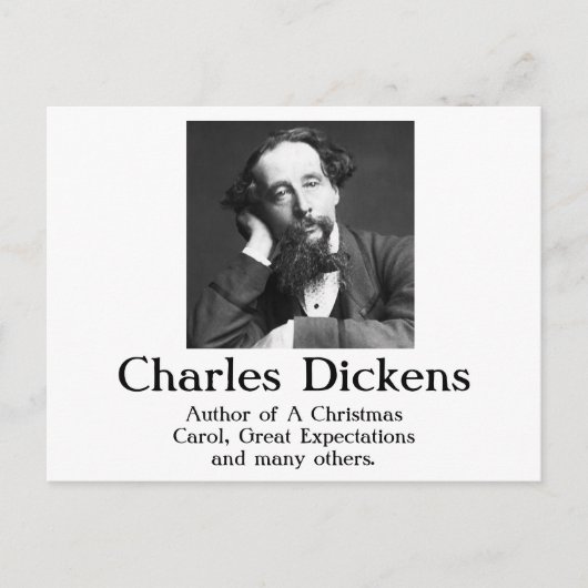 Briefkaart van Charles Dickens (Voorkant)