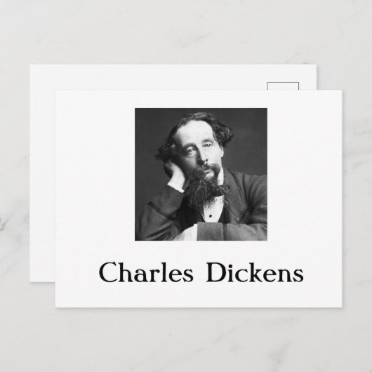 Briefkaart van Charles Dickens (Voorkant / Achterkant)