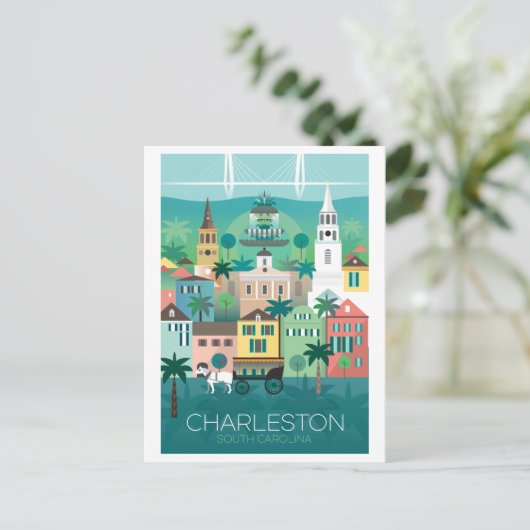 Briefkaart van Charleston, South Carolina (Staand voorkant)