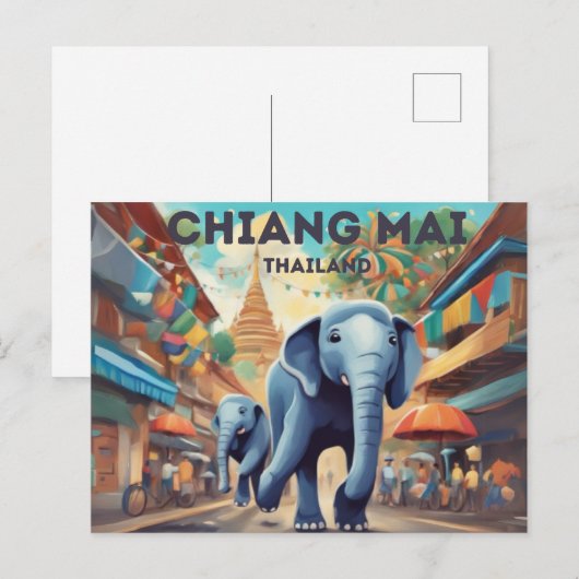 Briefkaart van Chiang Mai (Voorkant / Achterkant)